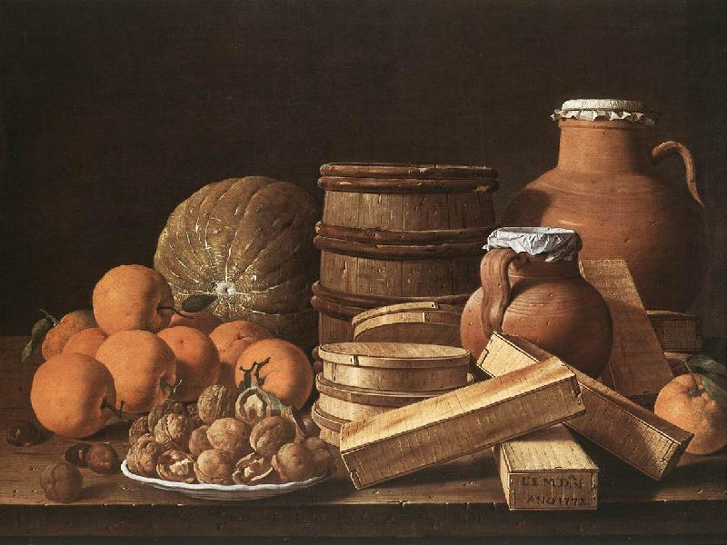MELeNDEZ, Luis Still Life with Oranges and Walnuts ag oil painting picture